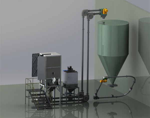 管链输送机，吨袋拆包机，片碱投料，石灰石